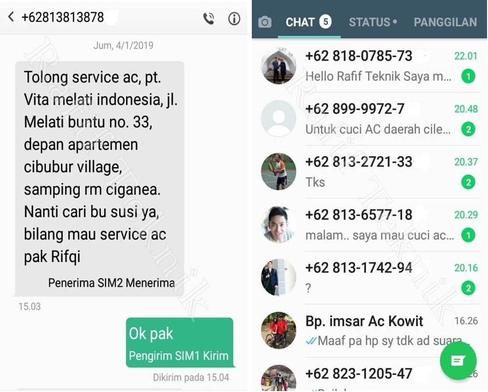 harga jasa cuci Ac jakarta timur