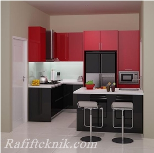Gambar Kitchen set sederhana Aluminium