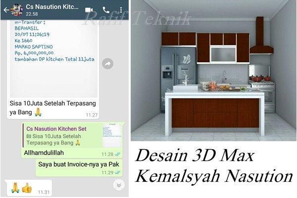 testimoni kitchen set pak kemal