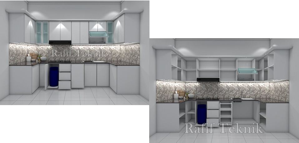 Kitchen Set Aluminium Kaca Putih