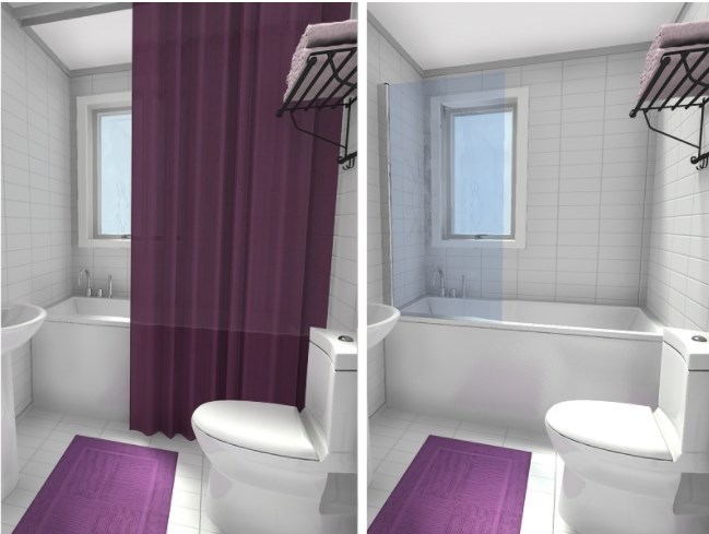 desain kamar mandi ungu