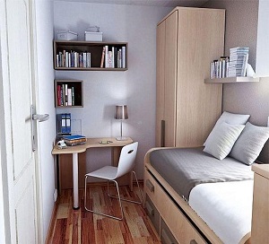 Desain Kamar tidur Minimalis 3x3 Sederhana