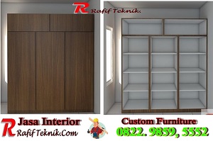 Lemari Aluminium Motif kayu