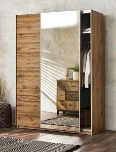 lemari pakaian sliding 2 pintu