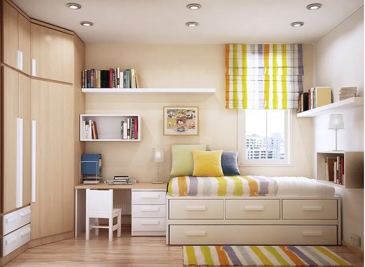 desain kamar tidur minimalis multi fungsi