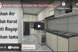 Model Kitchen Set Aluminium Putih Mewah & Elegan