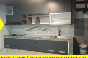 Lemari Dapur Kitchen Set Aluminium Warna Abu tua