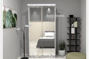 Lemari Pakaian Aluminium 2 Pintu