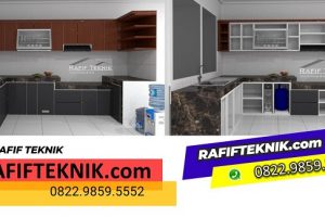 Model Kitchen set Anti Rayap dari bahan Aluminium & PVC.