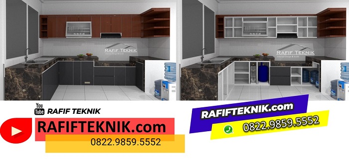 Model Kitchen set Anti Rayap dari bahan Aluminium & PVC