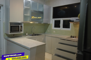 Single Layer Kitchen Set Aluminium Pintu PVC Board