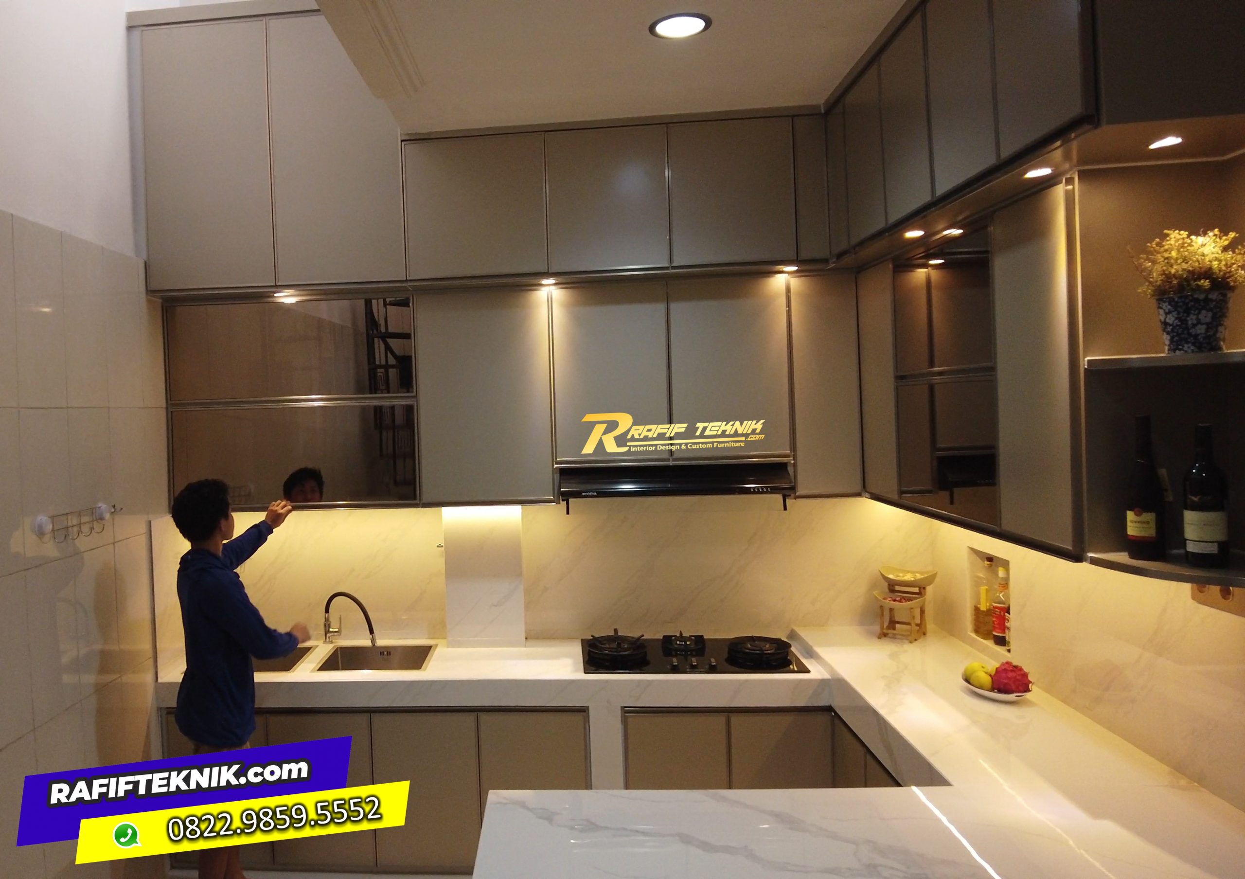kitchen set aluminium mewah