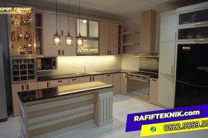 Double Layer Kitchen Set Aluminium Pintu PVC