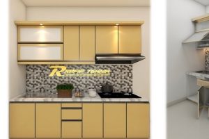 Kitchen Set Aluminium Single Layer Warna Solid