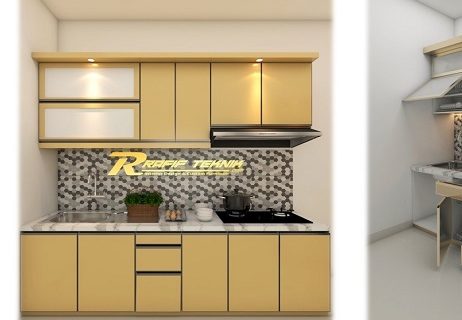 Kitchen Set Aluminium Single Layer Warna Solid