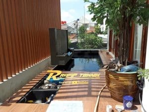 model kolam ikan koi sederhana