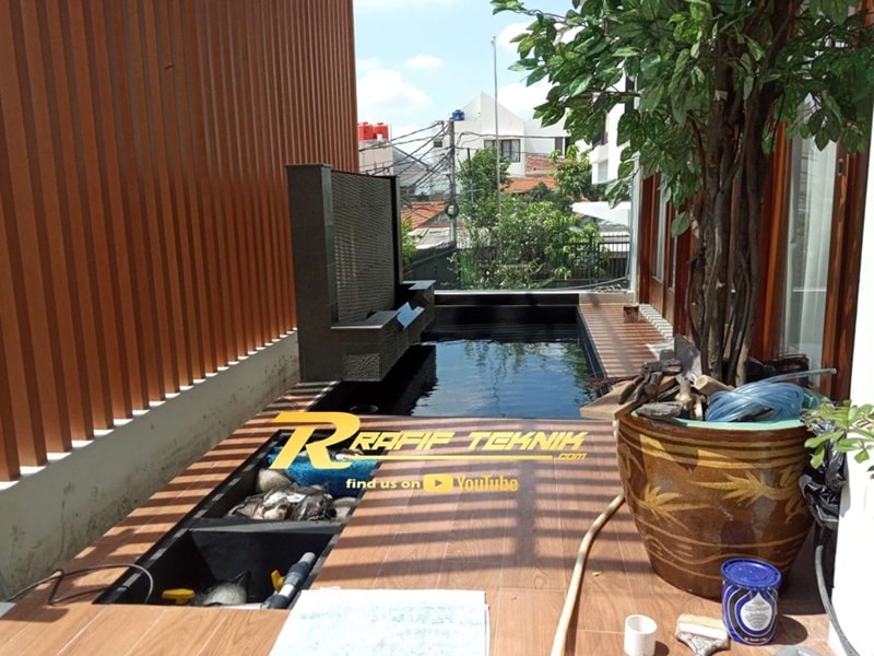 model kolam ikan koi sederhana